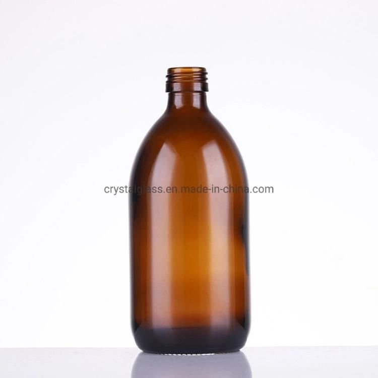 200ml 300ml 500ml Amber Glass Oral Liquid Bottle with Mist Spray for Essential Oil and Hand Sanistizer