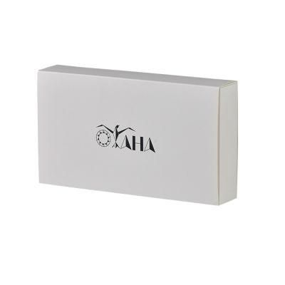 Custom Design White Card Soap Packaging Box Drawer Paper Box with PVC Window