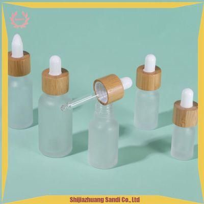 Stock 30ml White Green Clear Cosmetic Empty Dropper Bottle