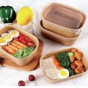 Biodegradable Disposable Compostable Rectangle Box with Lids for Takeaway Food