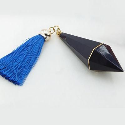 in Stock Ready to Ship Luxury Empty Blue Tassel Plastic Lipstick Tube Pink Chain Lipstick Packaging Makeup