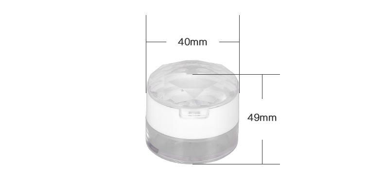 Hot Selling Empty Plastic Transparent Loose Powder Box for Loose Powder Acrylic Powder