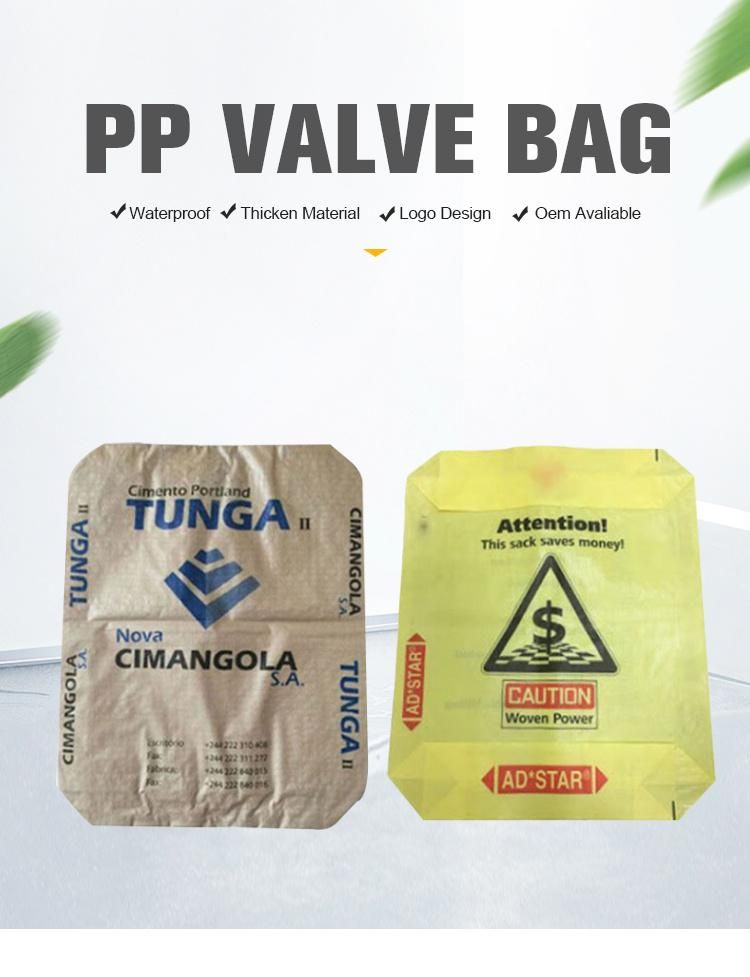 Ad Star PP Woven Valve Bag for Packaging Cement