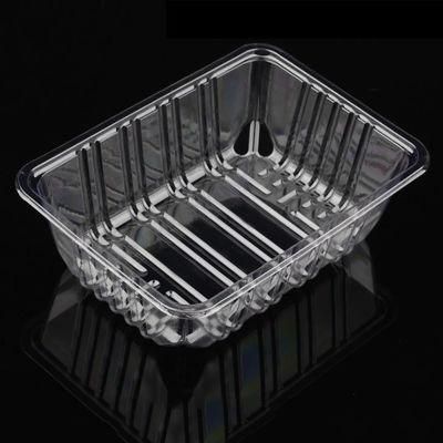 Disposable Rectangular Vegetable Fruits Packaging Fresh Food Plastic Tray