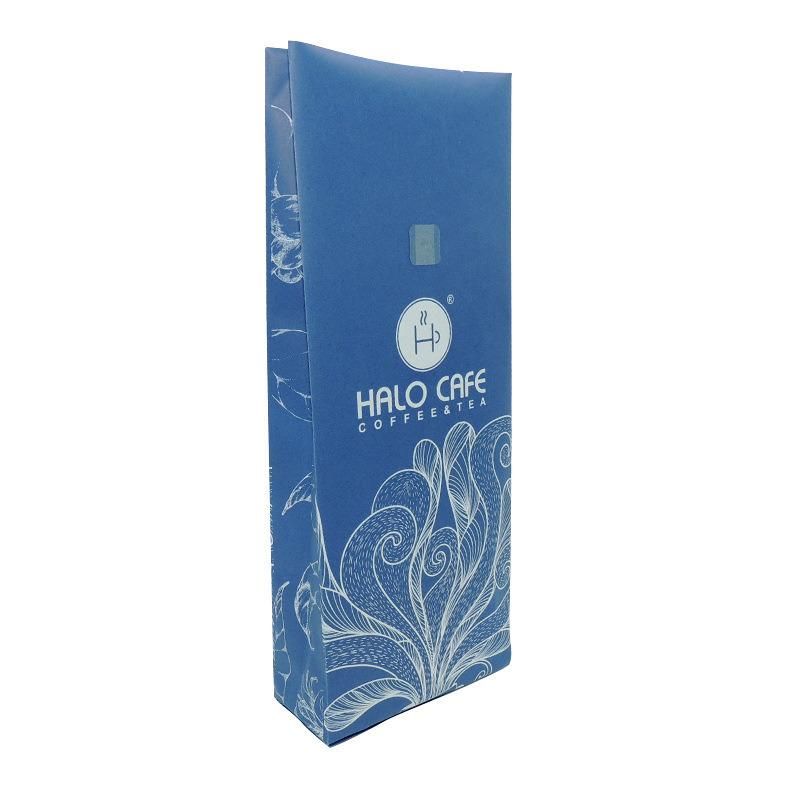 Spot Matte Finishing Coffee Packaging Bag with Side Gussect