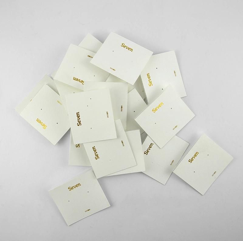 Custom Printed Foil Hot Stamp White Earring Packaging Card