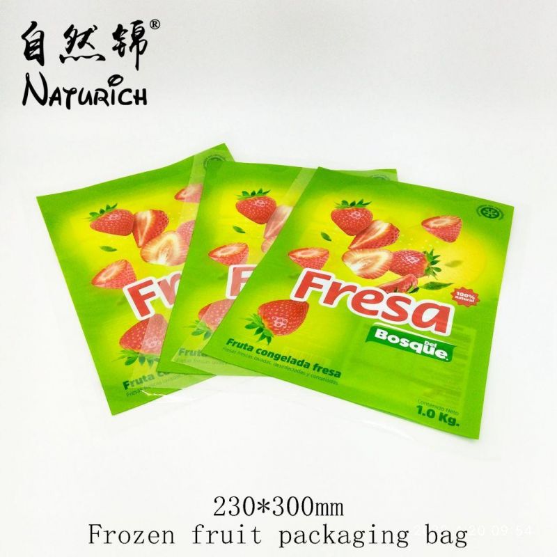 Digital Printing Frozen Mixed Fruit Bag Cherry Kiwifruit Peach Packaging Mylar Pouch