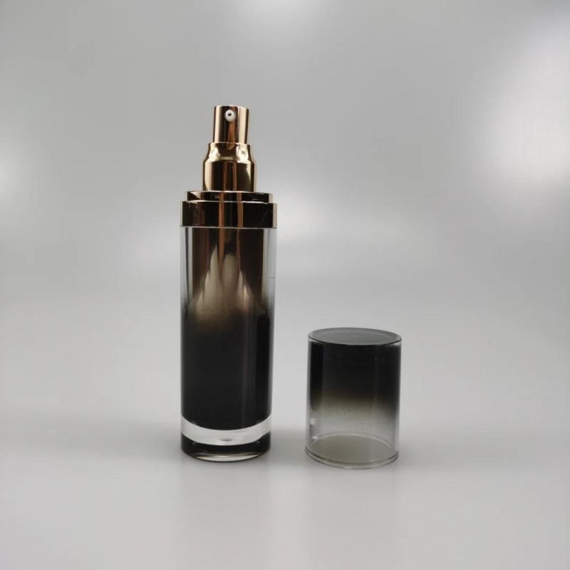 30ml 50ml 80ml 100ml Black Acrylic Emulsion Bottle Foundation Bottle with Diamond Cap for Essence