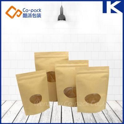 Doypack Paper Bag with Window for Food Packaging