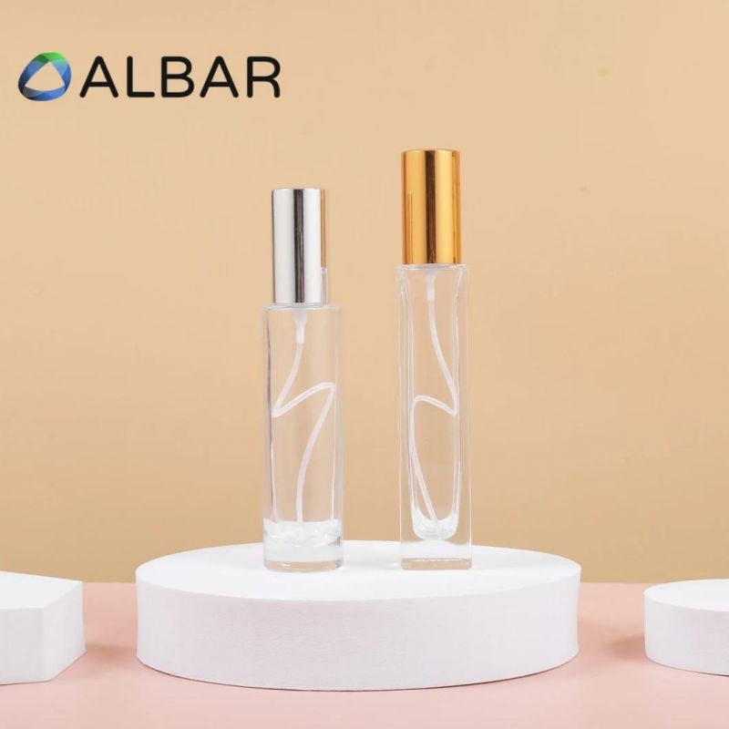 50ml Transparent Skin Care Press Pump Glass Bottles for Lotion Mist Perfume