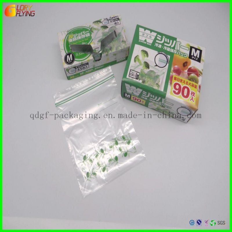 Custom Printed Waterproof Plastic Double Ziplock Bag Resealable Transparent PE Zipper Packaging Bags