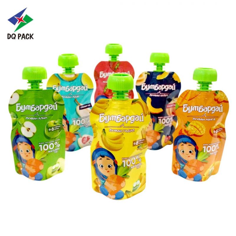 Customized Printing Stand up Pouch with Spout for Juice Puree with Mushroom Cap Spout Pouch Spout Bag Plastic Bag