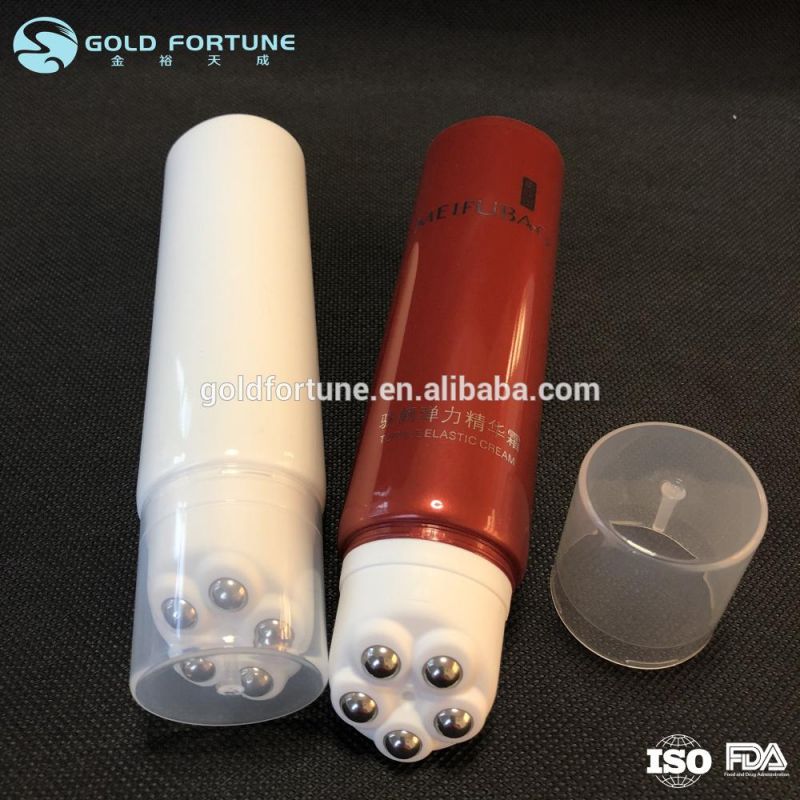 Plastic Cosmetic Tube with Massaging Applicator
