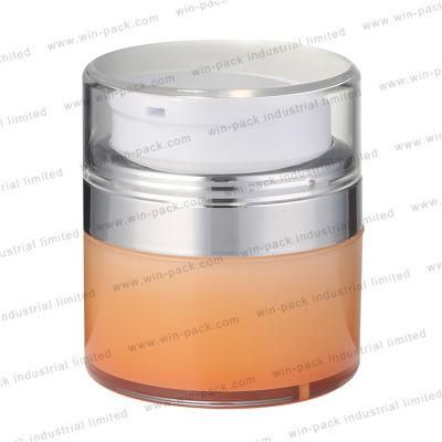 Factory Price Clear Custom Skin Care Cream Airless Acrylic Jar for Cosmetic Packaging 15g 30g