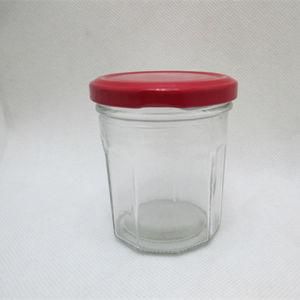 Decagonal Candle Glass Jar with Metal Cap