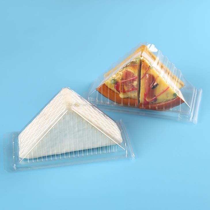 Disposable Clear Triangle Roll Packaging Cake Boxes