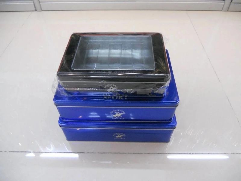 High Quality Mint New Tea Metal Rectangle Tin Box, Cosmetic Tin Boxes with Window