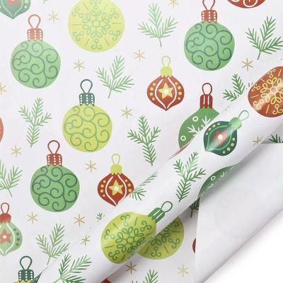 FSC White/Multi &quot;Ugly Xmas Sweater Ornament Custom Printed Wrapping Paper Roll Gift Wrapping Paper Manufacturer Roll Wrapping Paper