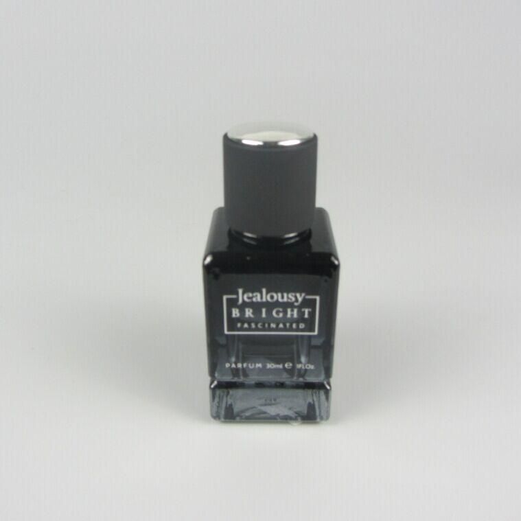 Square Clear 30ml Glass Perfume Bottle with Spray Black Cap