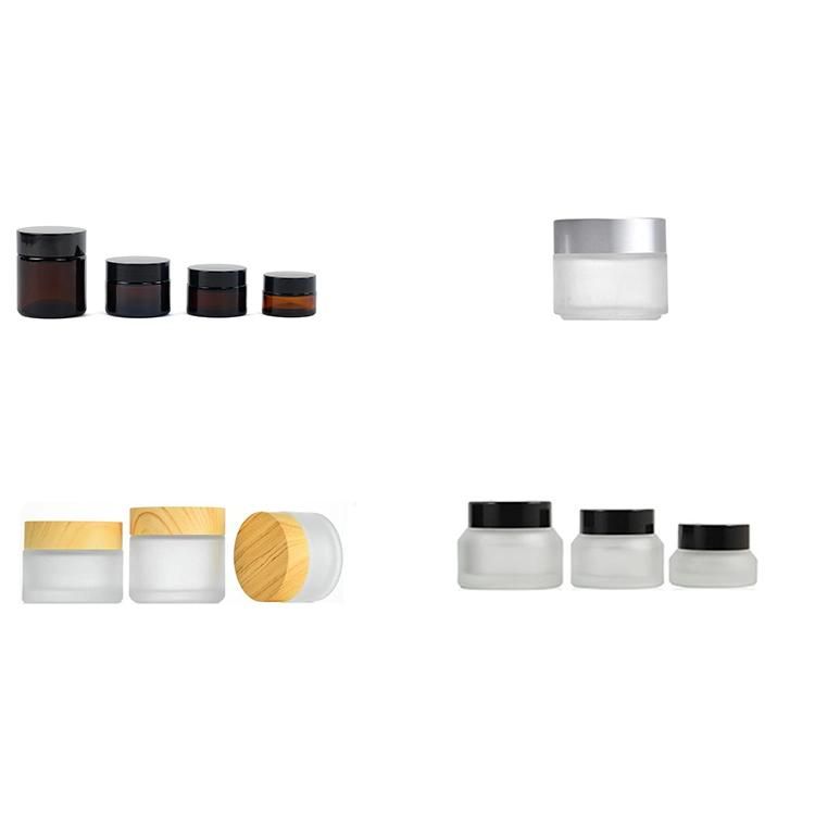 Cosmetic Packaging 20ml Colorful Round Glass Cream Jar with Screw Plastic Top