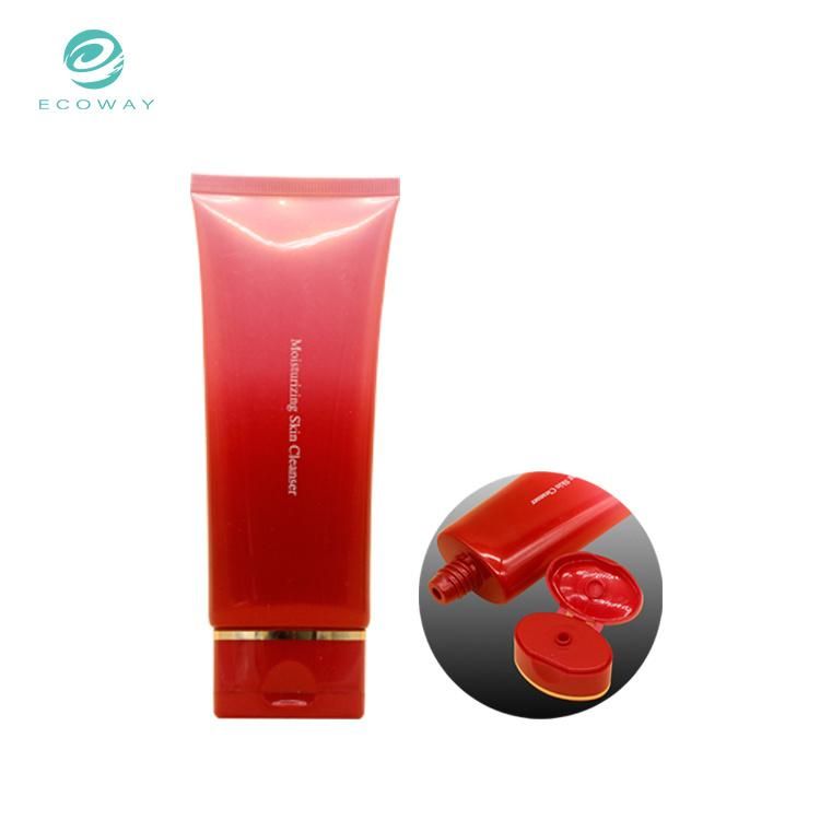 High Quality Face Wash Tube Containers Soft Cosmetics Packaging Flat Tube with Flip Cap