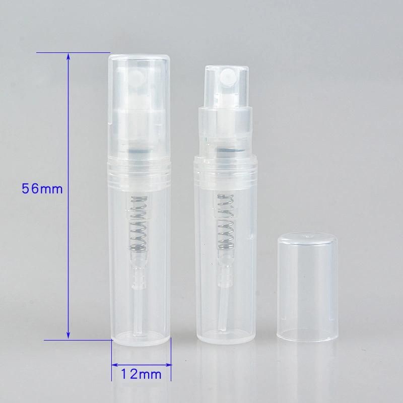 Clear 2ml Plastic Spray Bottle Empty Serum Medicine Vials Crimp Neck Portable Atomizer Bottle