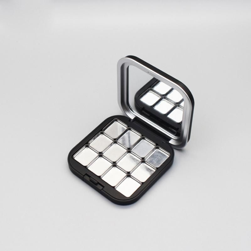 4 6 8 Holes Custom Logo Eyeshadow Case Clear Empty Eyeshadow Palettes Cosmetic Eye Shadow Container with Mirror