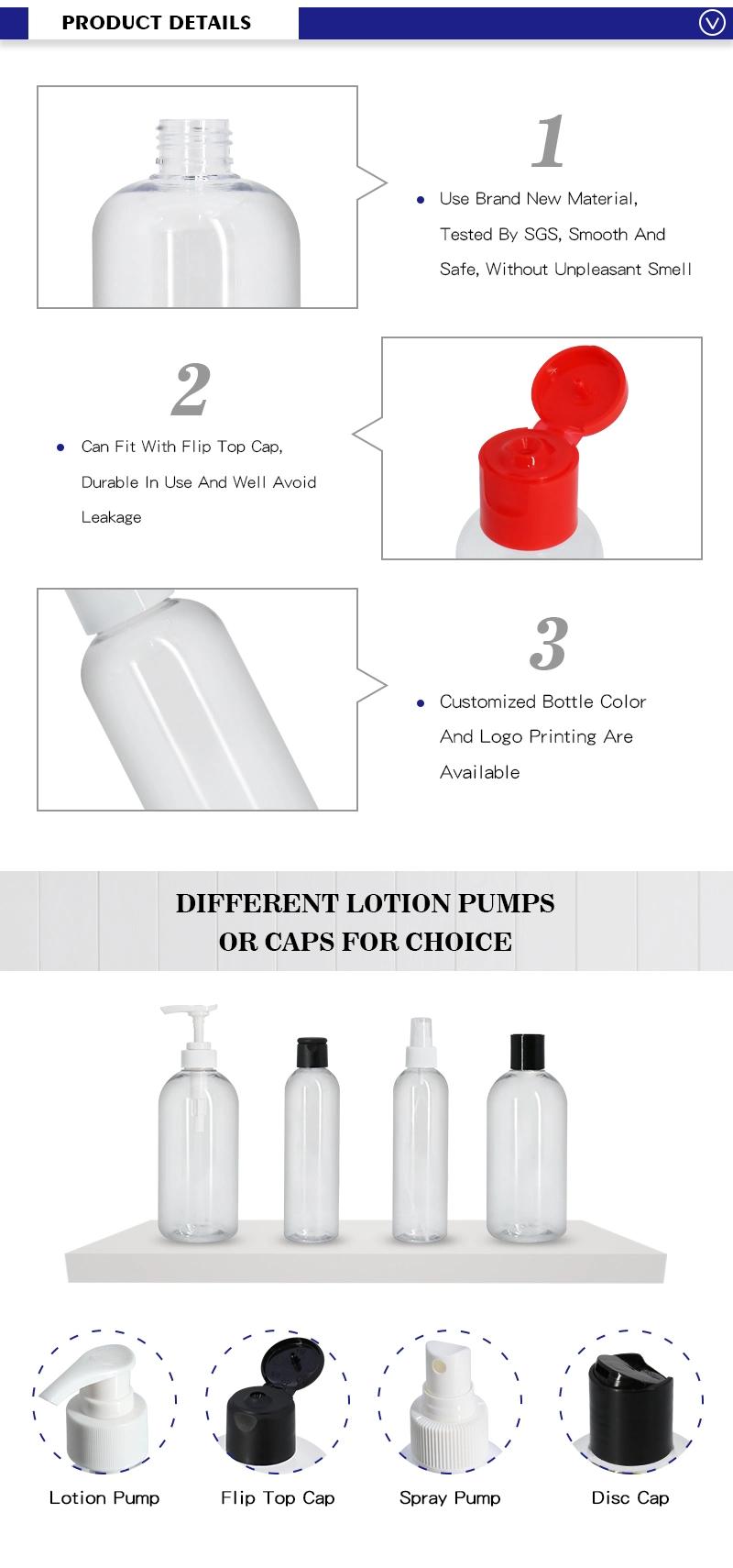 Cosmetic Packaging Clear Plastic 50ml 60ml 100ml 120ml 150ml 200ml 250ml 500ml Empty Hand Sanitizer Lotion Spray Bottle