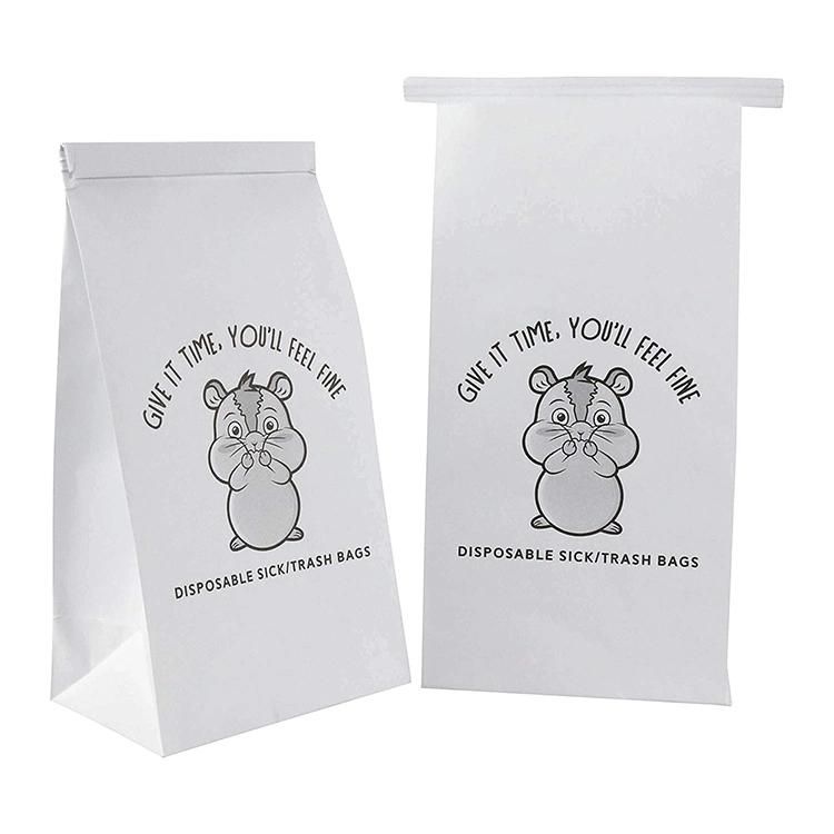 Disposable Airline PE Coated Vomit Paper Bag