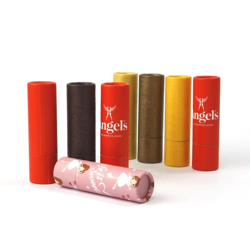 Pink Red Lipstick Small Fsc Paper Packaging Tube