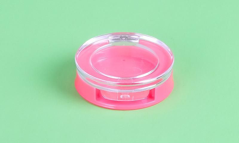 New Design Round Shape Matte Cap Cosmetic Packaging Compact Powder Case Plastic Foundation Case