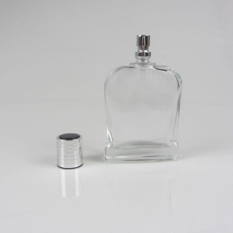 Design 50ml Transparent Luxury Glass Perfume Spray Bottle