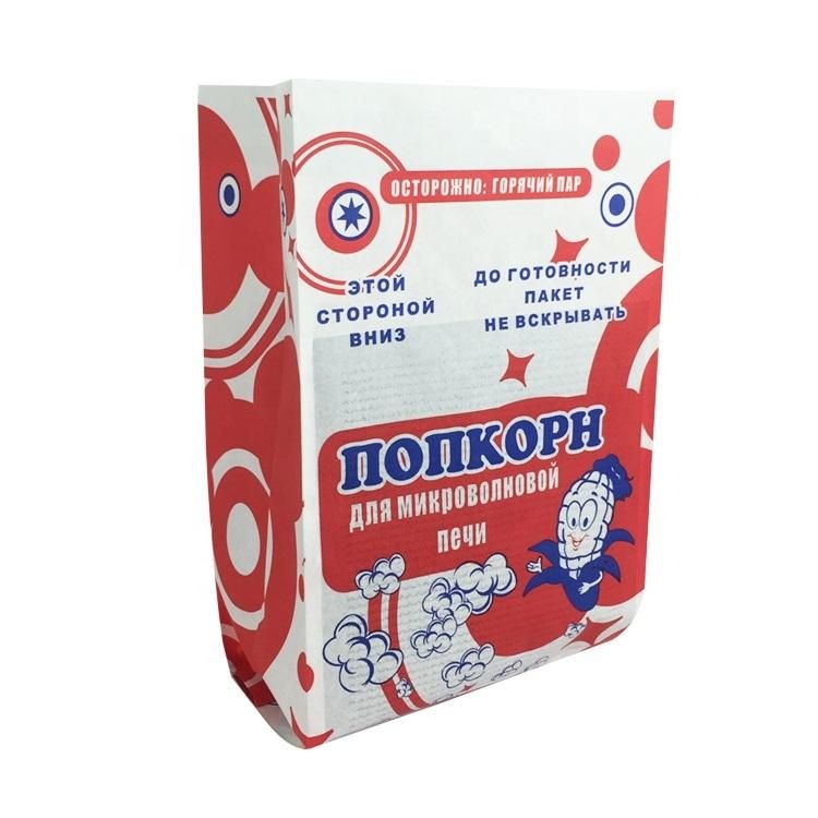 Food Packaging Microwave Popcorn Packing Paper Bag