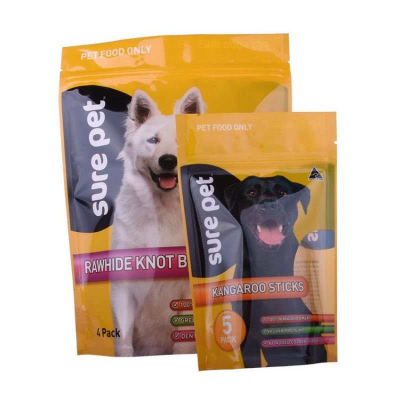 Customize Size Full Color Printing Resealable Compostable Packing for Pet Food