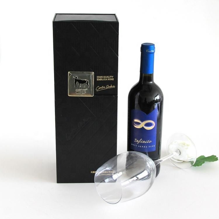 Luxury Single Glass Wine Accessories Gift Set Packaging Cardboard Gift Box with Foam Insert