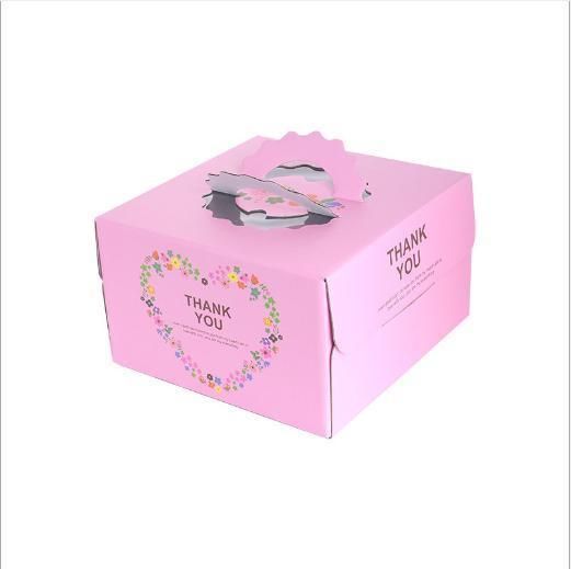 Corrugated Cardboard Printing for Pastry Wholesale Customized Birthday Wedding Party Food Cake Pastry with Corrugated Cardboard Package Carry Cupcake Shaped Box