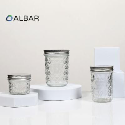 Kitchen Round Clear Light Glassware 200ml 400ml Waterproof Home Storage Jar