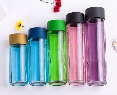 Soda Beverage Drink Bottle 500ml Voss Water Glass Drinking Bottle for Fruit Juice with Screw Cap