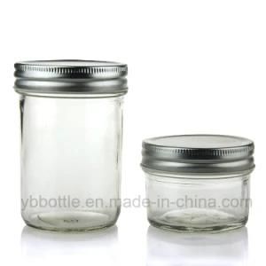 120ml Clear Glass Bottle, Mason Jar with Lid