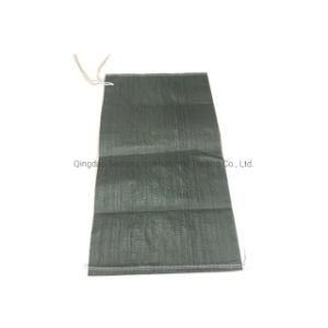 China 2021 Army Green Plastic PP Woven Bag with Drawstring for Flood Control