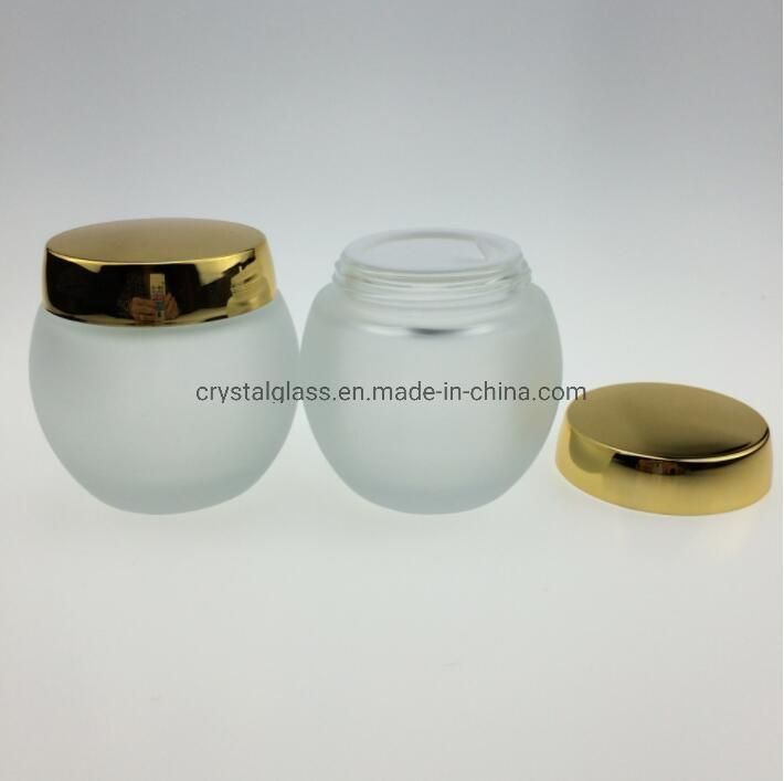 30g 30ml Frosted Glass Cosmetic Jar Cream Glass Jar with Aluminium Cap