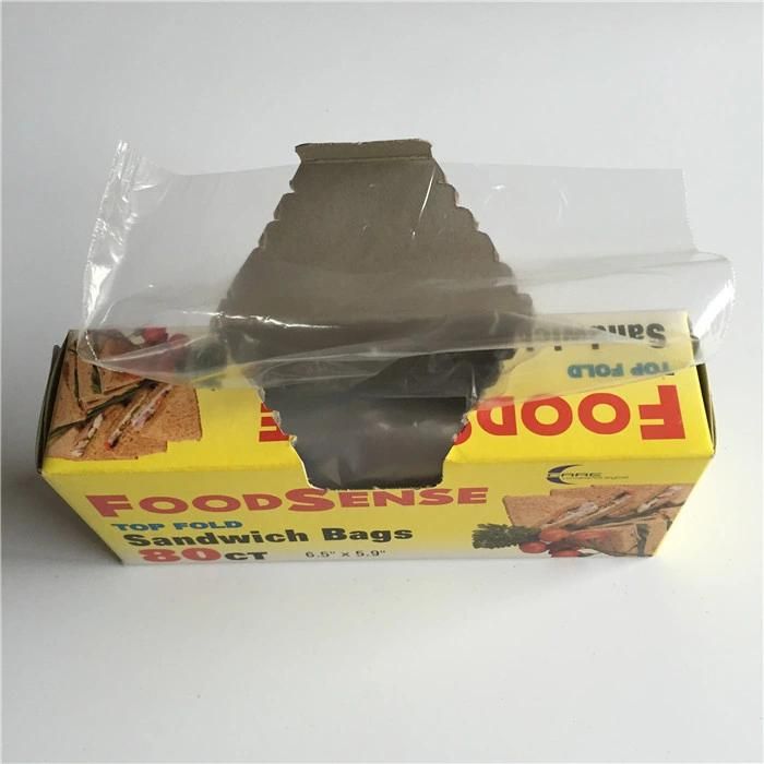 Food Grade Easy Packaging and Open Sandwich Bags Fold Top