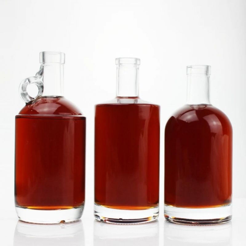 Wholesale Fruit Wine Bottle Mine Liquor Bottles 300ml Home Use Square Glass Vodka Bottle