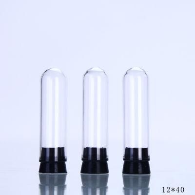 12mm Diameter Tube Bottle in Round Bottom with Black Silicone Pug