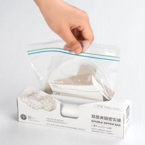 Food Grade LDPE Plastic Insulated Double Zipper Custom Freezer Zip Lock Bag