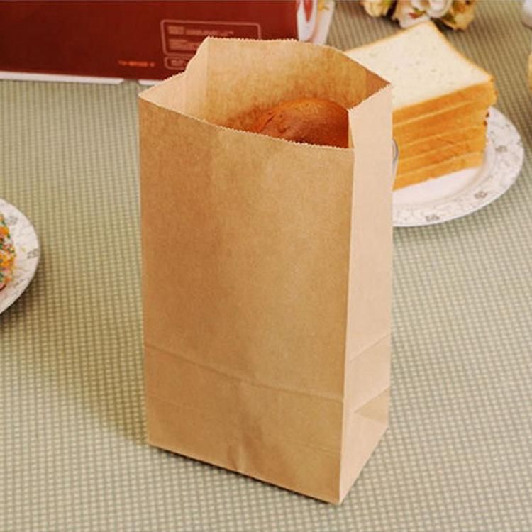 Food Packaging Fashion Brown White Kraft Paper Bags