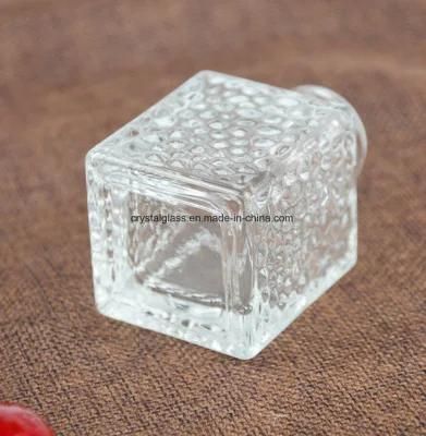 Cube Glass Aroma Bottle for Diffuser with Silver Cap