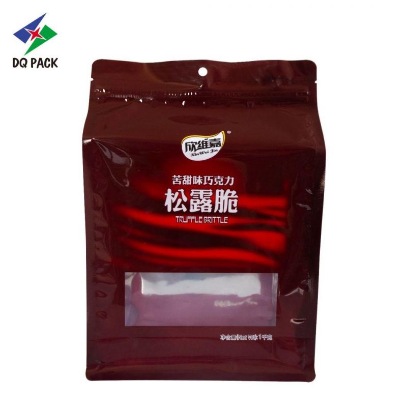 China Packaging Products Stand up Zipper Bags Qual Seal Flat Bottom Stand up Snack Bag Plastic Bag Tea Packaging Bags Flat Bottom Bag for Snack Packaging Bag