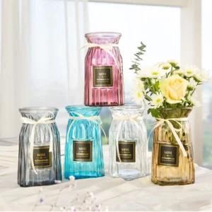 Wholesale Custom Modern Color Glass Vases in Bulk Tabletop Vase for Home Decoration