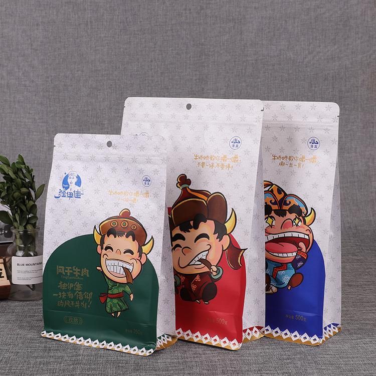 Customized Resealable Plastic Biscuits Pretzel Packaging Bags with Zipper